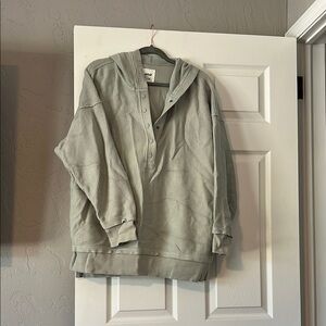 Aerie Light Gray Hooded Jacket
